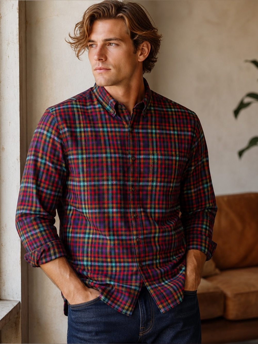 Pendleton Men’s Multicolor Plaid Button-Up Shirt Sz XS Heritage Woolen Mills NWT